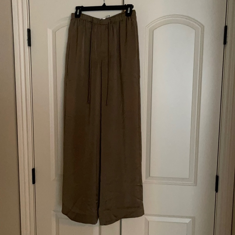 Vince drawstring wide leg pants